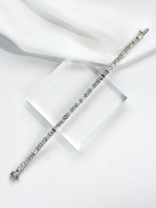 Emerald Diamond East West Tennis Bracelet