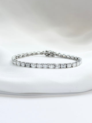 Emerald Diamond East West Tennis Bracelet