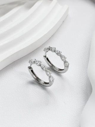 Pear Diamond Hoops