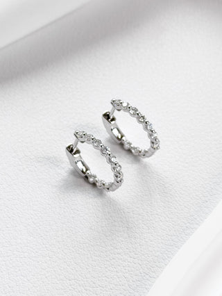 Inside out Diamond Bubble Hoops