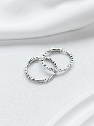 Inside out Diamond Bubble Hoops