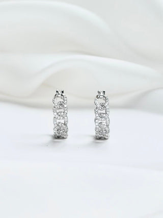 Cuban Hoop Earrings with Needle