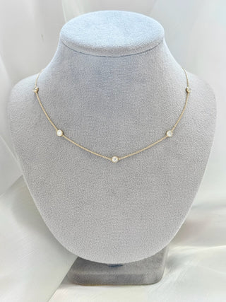 Bezel Diamonds Necklace