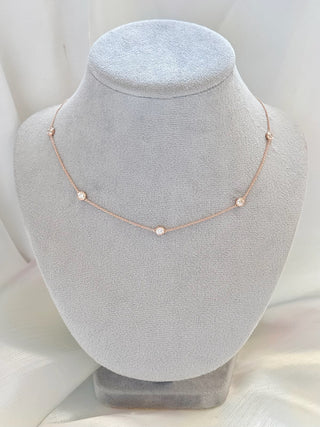 Bezel Diamonds Necklace