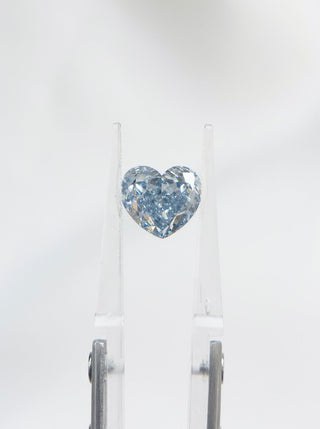 3.29cts Heart-cut Intense Blue Lab Grown Diamond