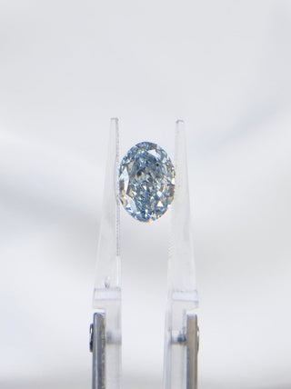 3.10cts Oval-cut Intense Blue Lab Grown Diamond