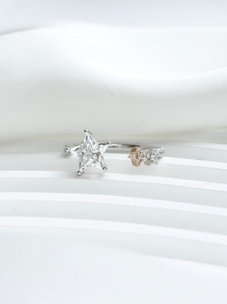 Aster Star Open Pavé Ring