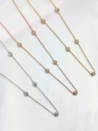 Bezel Diamonds Necklace