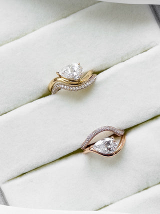 1.50cts Lumia Pear Diamond Ring Set