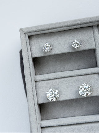 6-Prong Solitaire Round Martini Setting Earrings