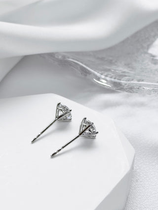 4-Prong Martini Solitaire Round Diamonds Earrings