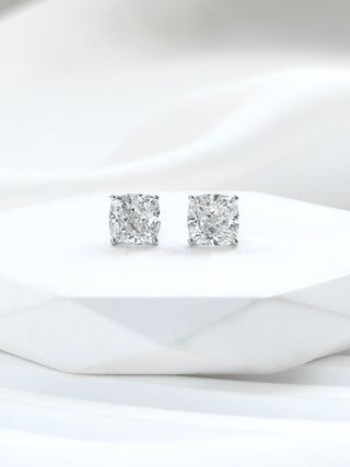Solitaire Cushion Diamond Earrings