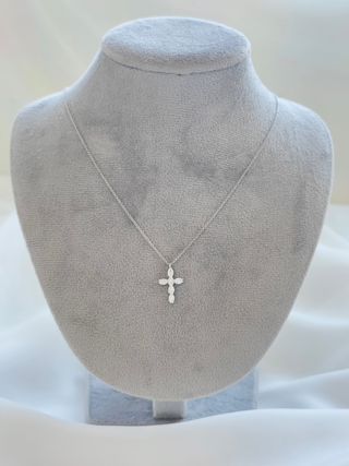 Oval Mini Cross Pendant with Necklace