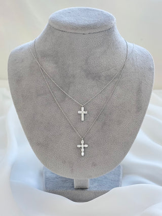 Oval Mini Cross Pendant with Necklace