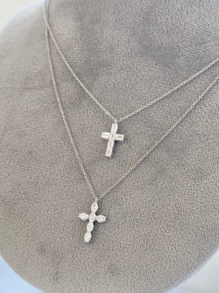 Oval Mini Cross Pendant with Necklace