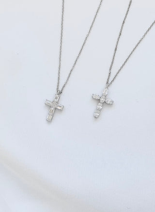 Oval Mini Cross Pendant with Necklace