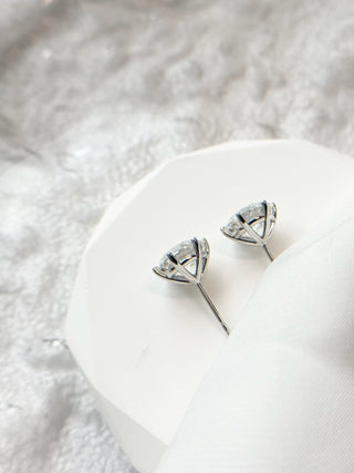 6-Prong Solitaire Round Martini Setting Earrings