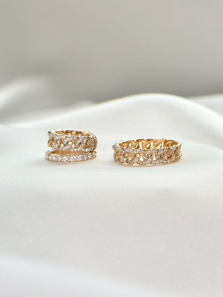 Cuban Chain Diamonds Ear Cuff