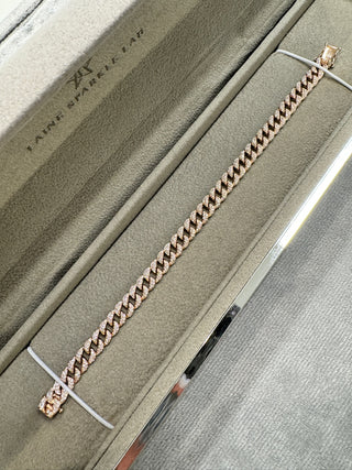 Double Row Cuban Diamonds Bracelet