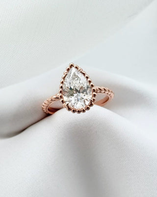 2.00cts Pear Diamond Bubble Ring