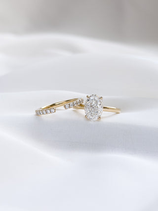 2.88cts Modified Oval Brilliant Ring Set