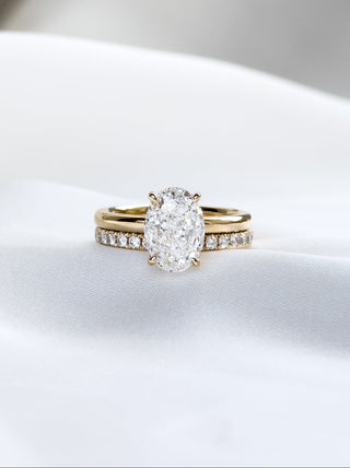 2.88cts Modified Oval Brilliant Ring Set
