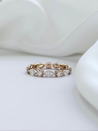 Celia Marquise & Round Diamond Eternity Ring