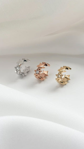 Aster Stars Diamond Ear Cuff