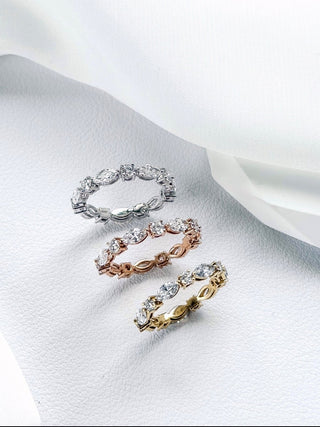 Celia Marquise & Round Diamond Eternity Ring
