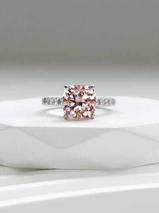 3.00cts Pink Diamond Cushion Ring