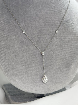 Linear Pear Drop Y-Necklace