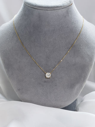 Round Solitaire Diamond Necklace