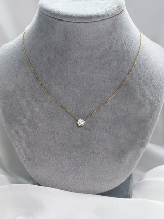 Round Solitaire Diamond Necklace