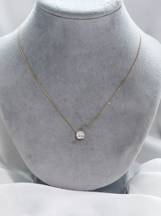 Round Solitaire Diamond Necklace