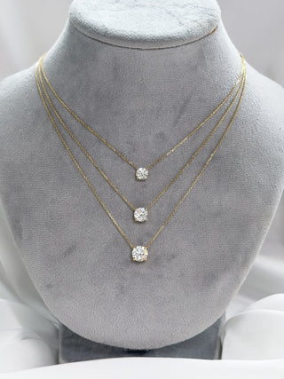 Round Solitaire Diamond Necklace