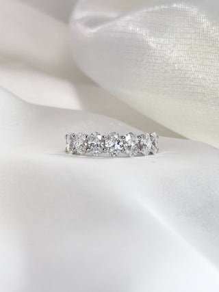 Oval Diamond Half Eternity Ring