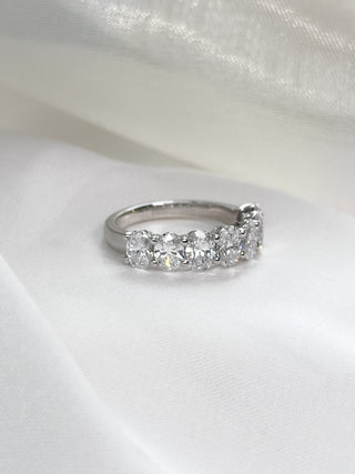 Oval Diamond Half Eternity Ring