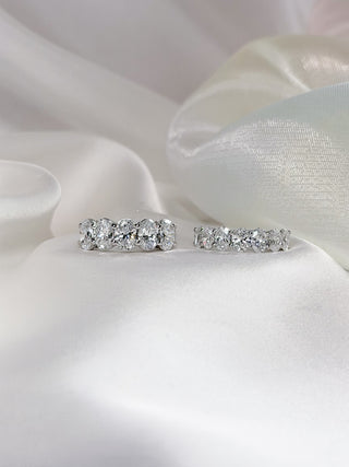 Oval Diamond Half Eternity Ring