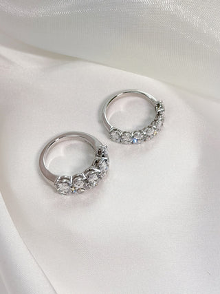 Oval Diamond Half Eternity Ring