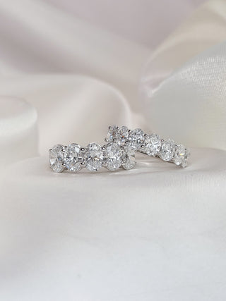 Oval Diamond Half Eternity Ring