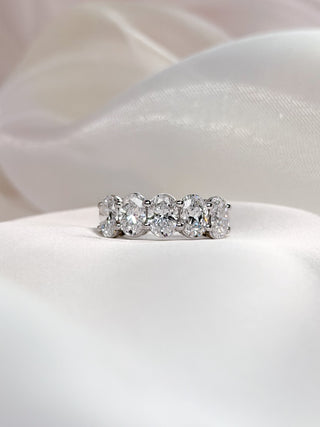 Oval Diamond Half Eternity Ring