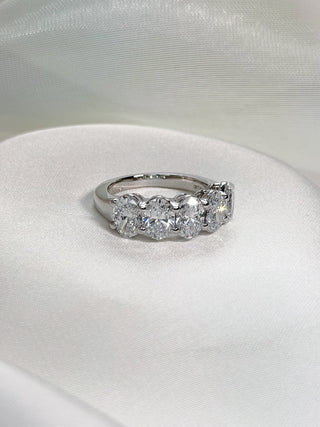 Oval Diamond Half Eternity Ring