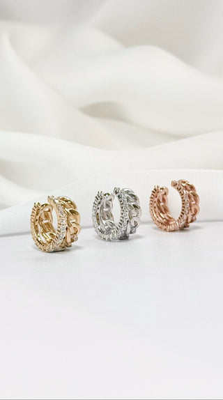 Cuban Chain Diamonds Ear Cuff