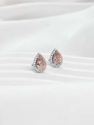 1.00cts Pink Pear Diamonds with Jacket Earrings