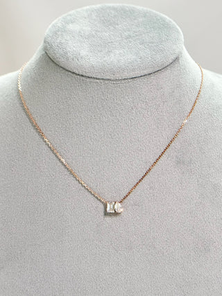 Toi et Moi Emerald & Pear Cut Necklace