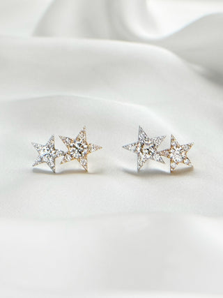Double Aster Stars Earring