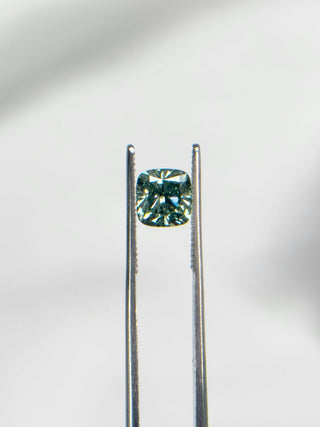 1.29cts Cushion-cut Vivid Green Lab Grown Diamond