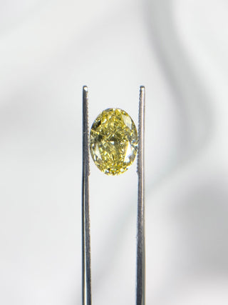 3.03cts Oval-cut Intense Yellow Lab Grown Diamond