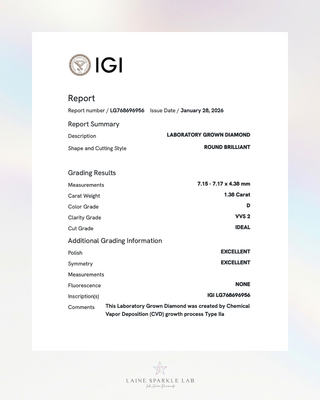 1.38cts Round-cut Diamond