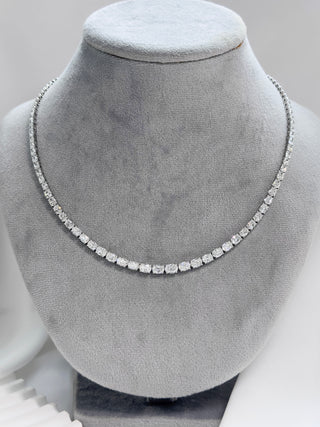 Gradual Diamonds Oval Diamond Tennis Necklace